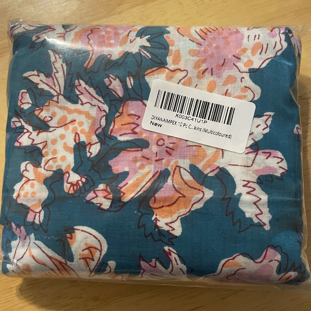 10pc multi-patterned cloth napkins